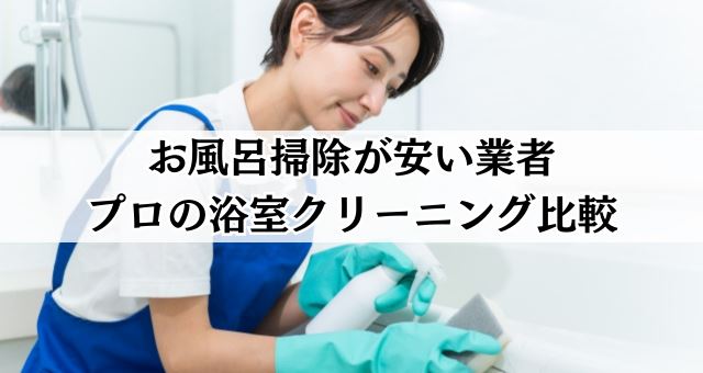 お風呂掃除安いおすすめ業者